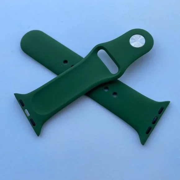 Replacement Strap for iWatch Green Tone Silicon Rubber Band Size 38/40mm - Picture 3 of 8